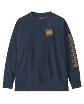 Patagonia Kids' Light Weight Crew Sweatshirt - Alpine Icon: New Navy