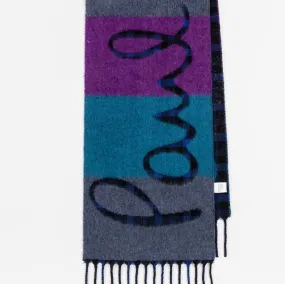 Paul Smith - Women's Scarf Fuzzy Mini Check in Blue