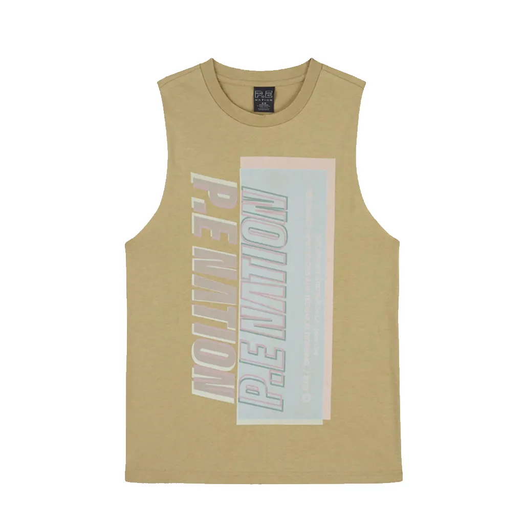 PE Nation Olive Grey Alignment Tank XLarge