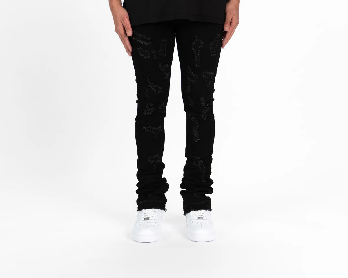 Pheelings NOW OR NEVER FLARE STACK DENIM (JET BLACK)