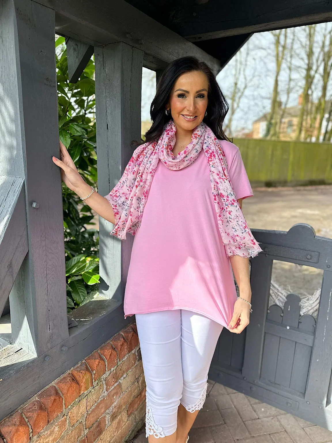 Pink Essential Hi Lo T-Shirt Harriet