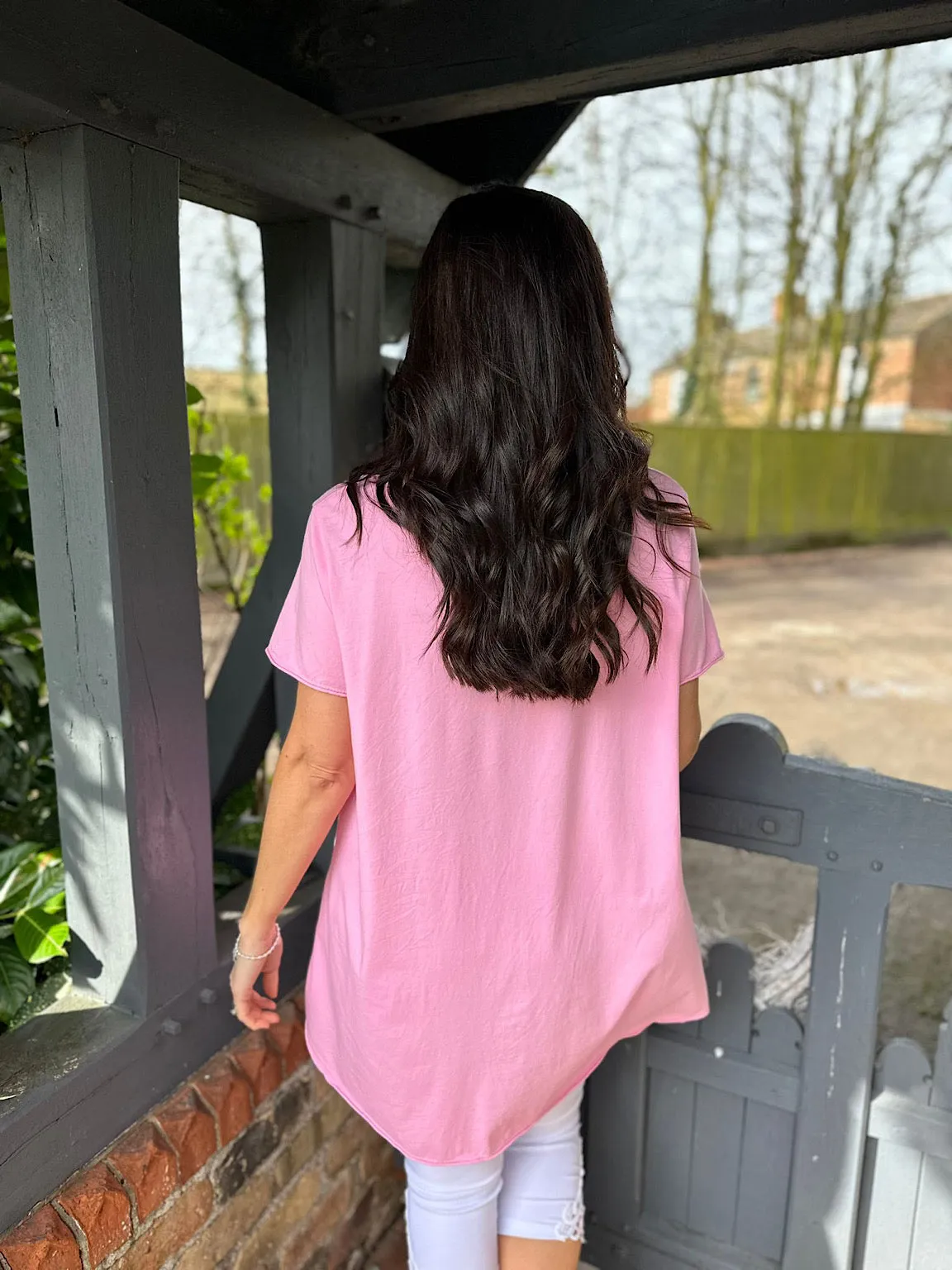 Pink Essential Hi Lo T-Shirt Harriet