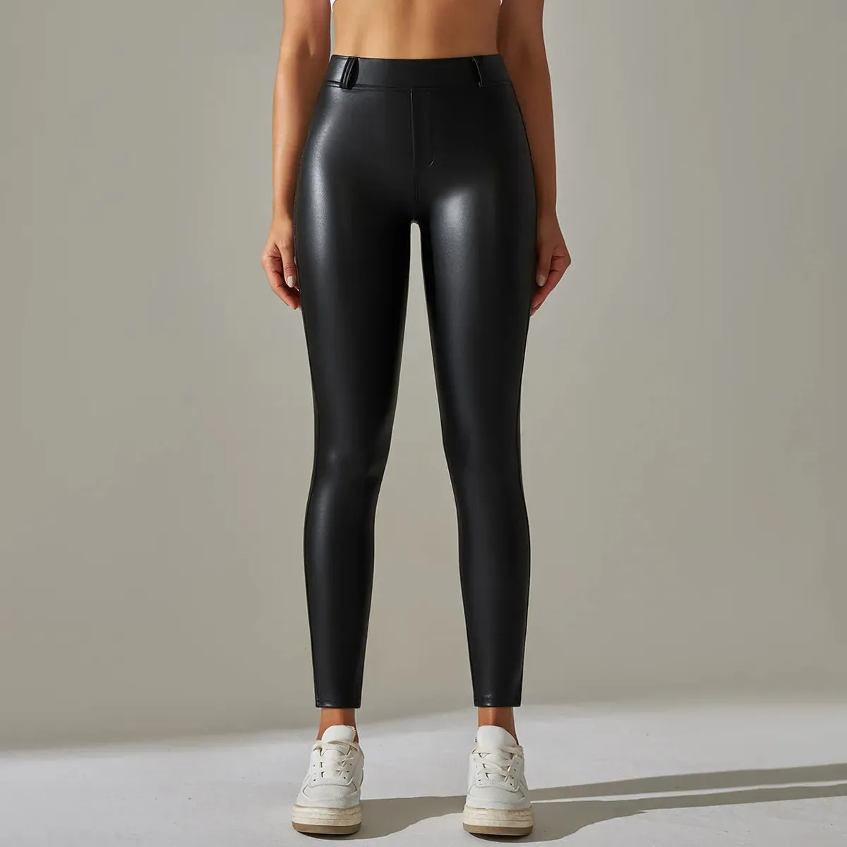 Pu with Pockets Leather Leggings High Waist for women