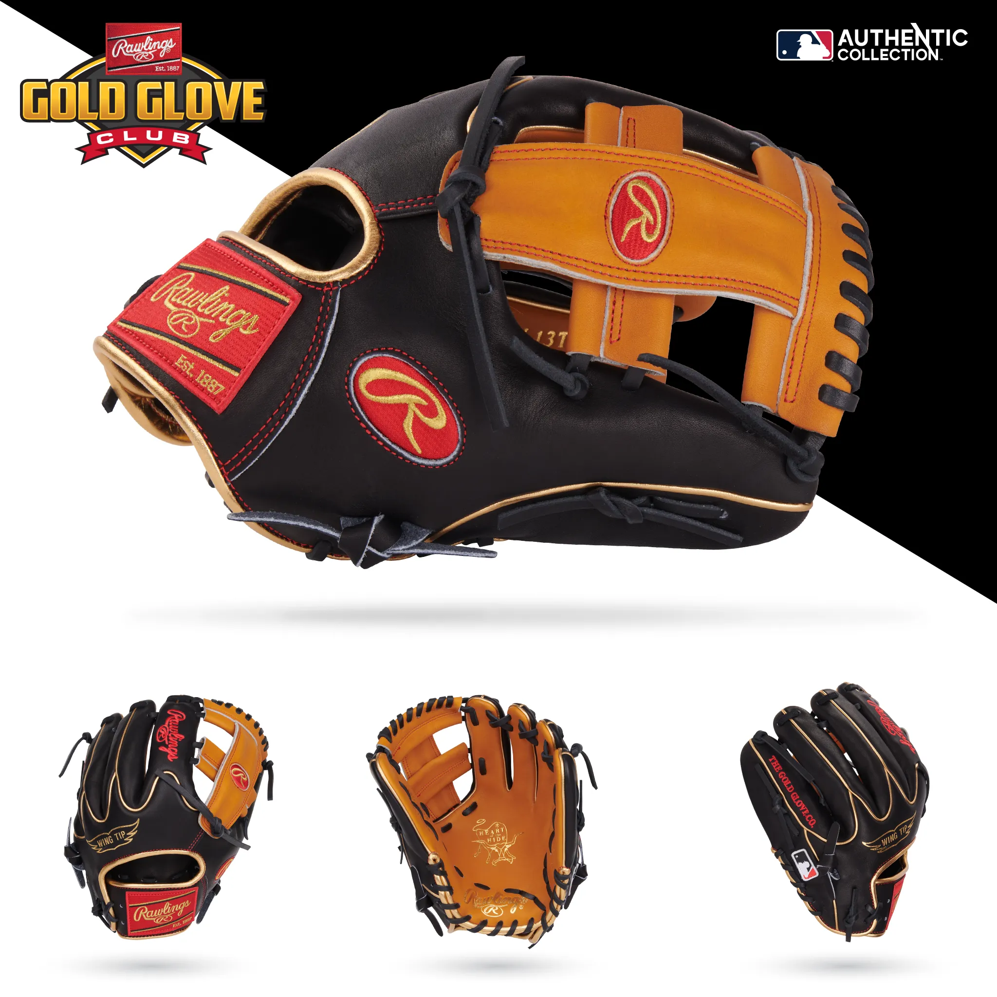 Rawlings Heart of the Hide 11.75 Baseball Glove - RGGC January 2024: PRO205W-13TB