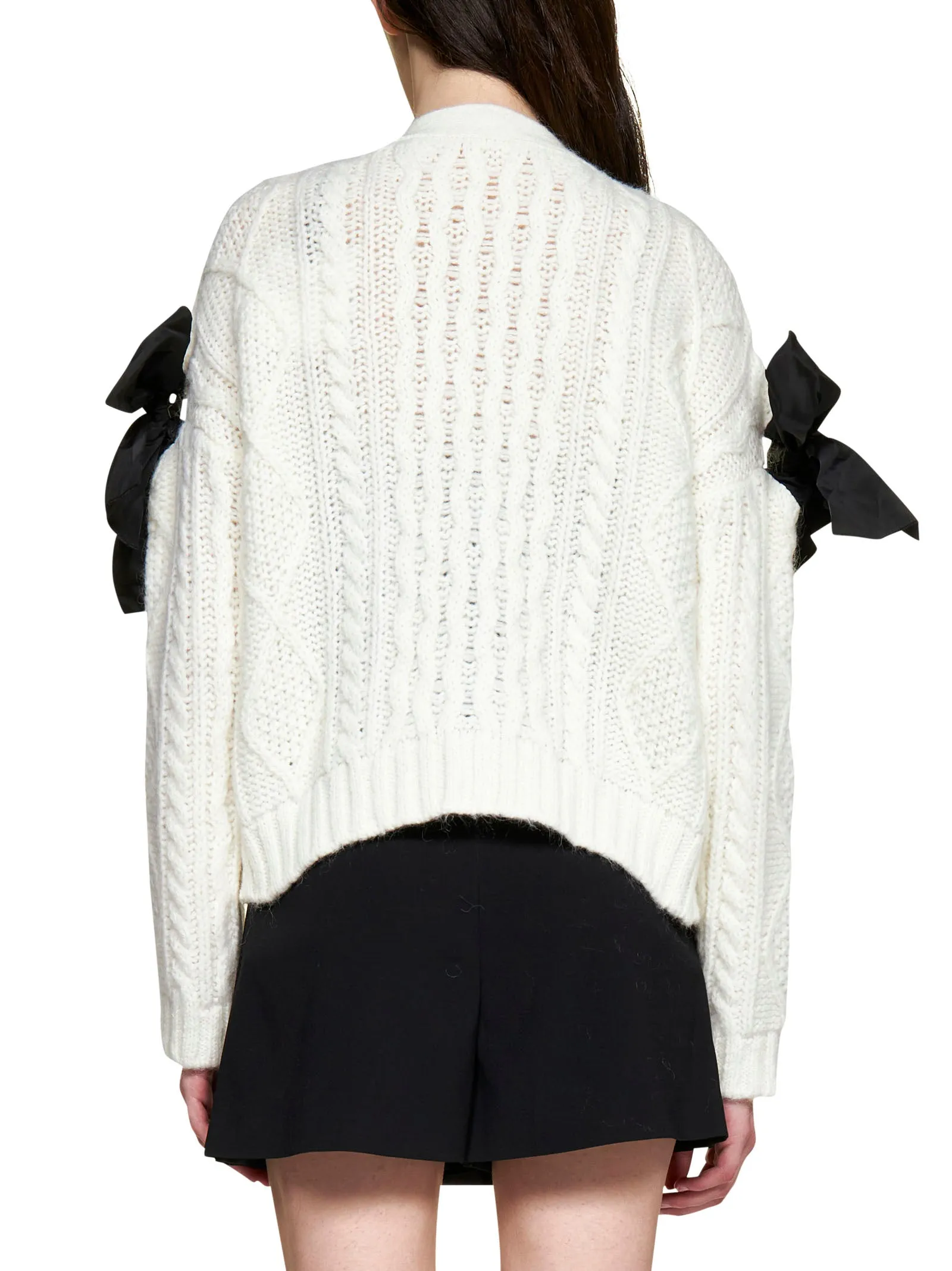 REDValentino Bow Detailed Knit Cardigan