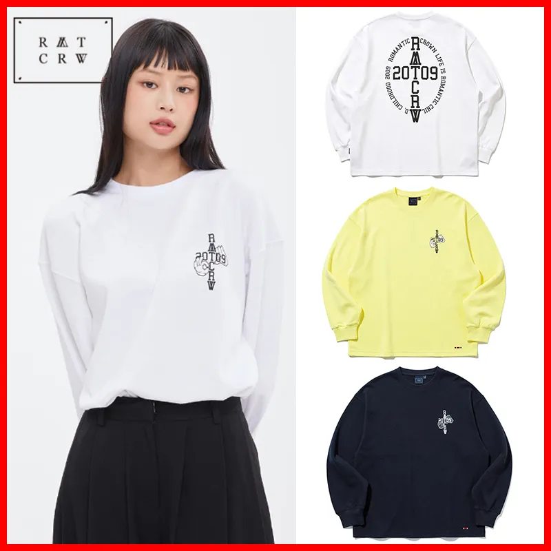 ROMANTIC CROWN  |Unisex Street Style Collaboration Long Sleeves Plain