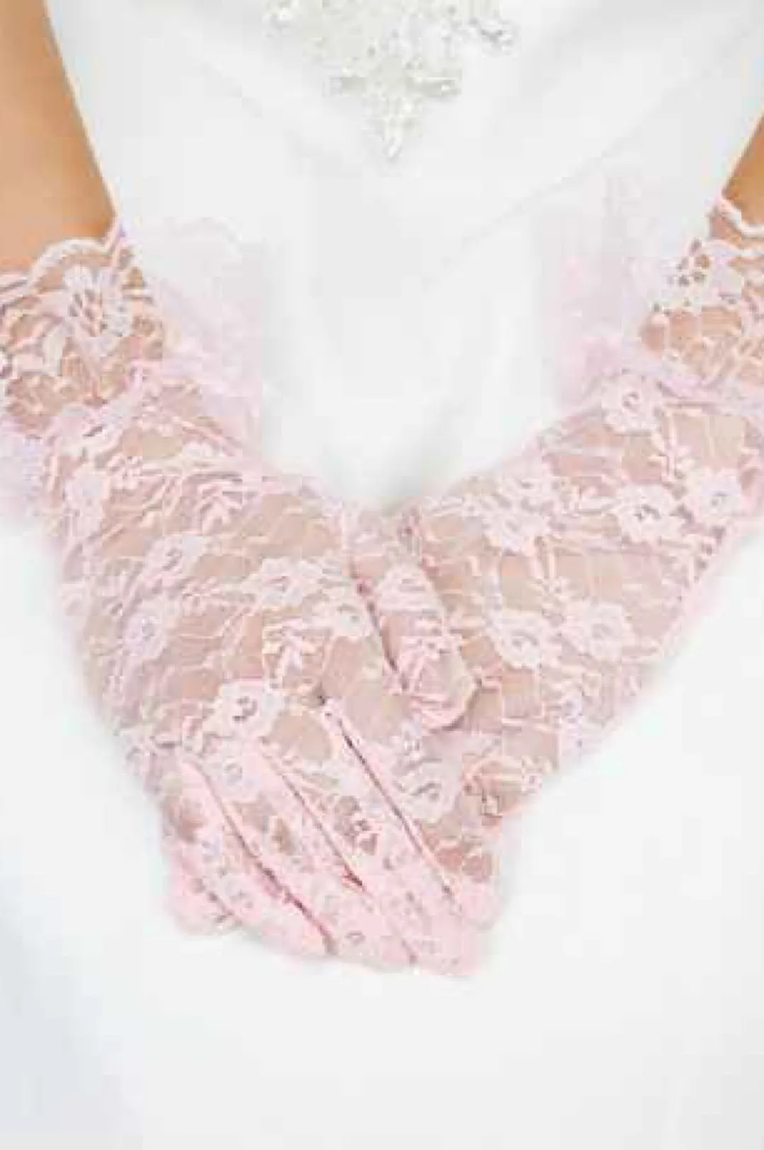 Ruffle Wrist Lace Gloves