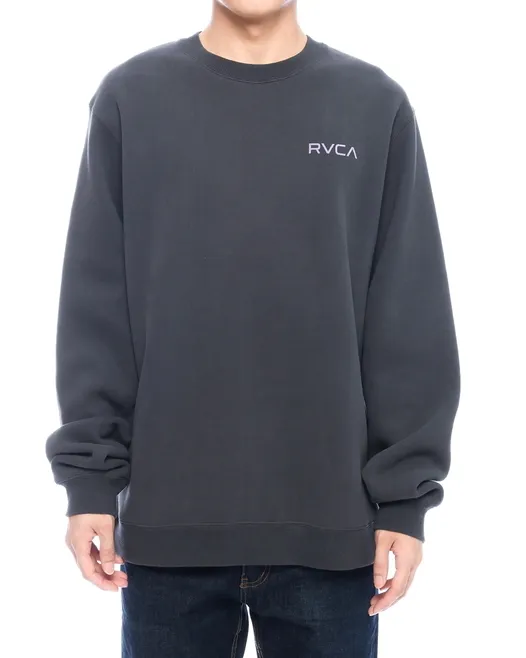 RVCA  |Long Sleeves Plain Logo Sweatshirts