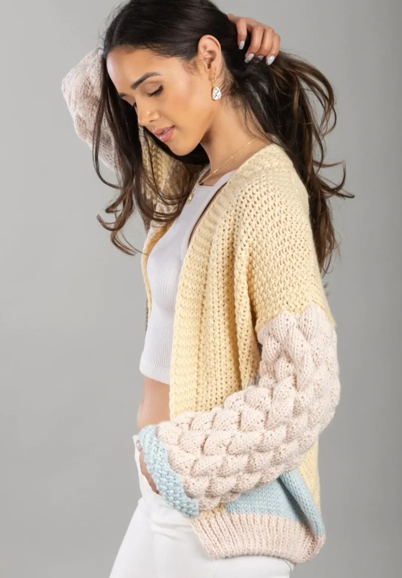 Saachi- Hand Crocheted Pastel Cardigan