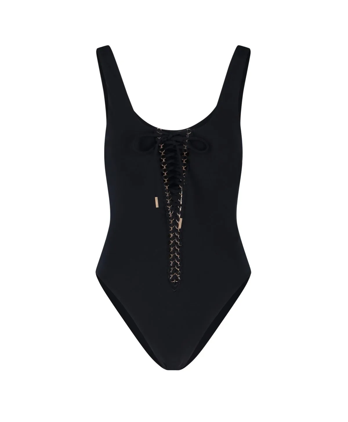 Saint Laurent Saharienne Braid-Detailed Swimsuit