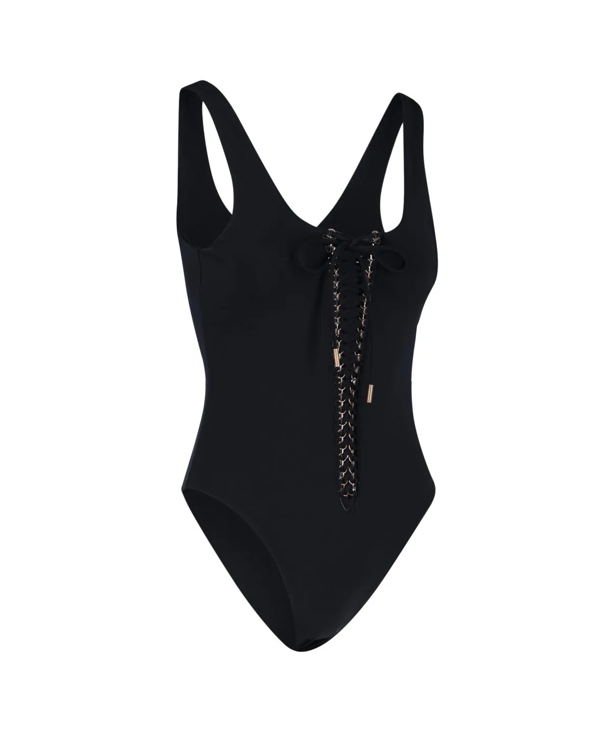 Saint Laurent Saharienne Braid-Detailed Swimsuit