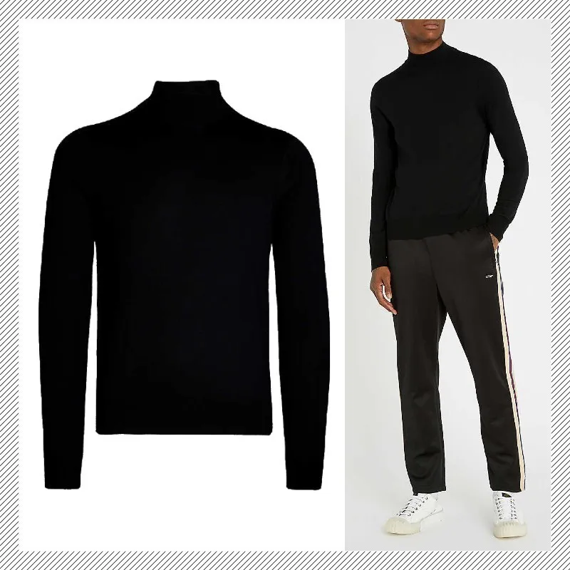 sandro  |Wool Long Sleeves Plain Sweaters