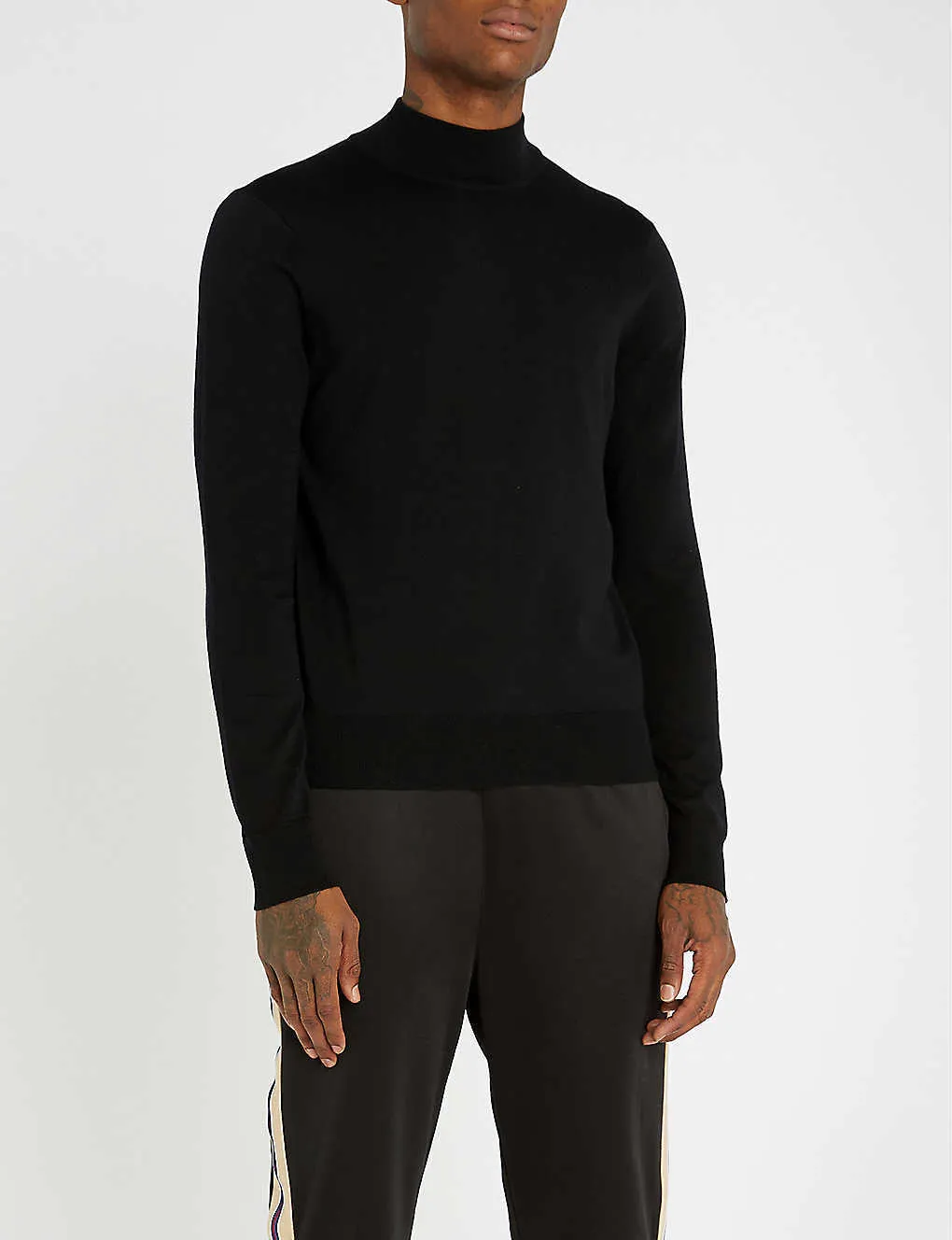 sandro  |Wool Long Sleeves Plain Sweaters