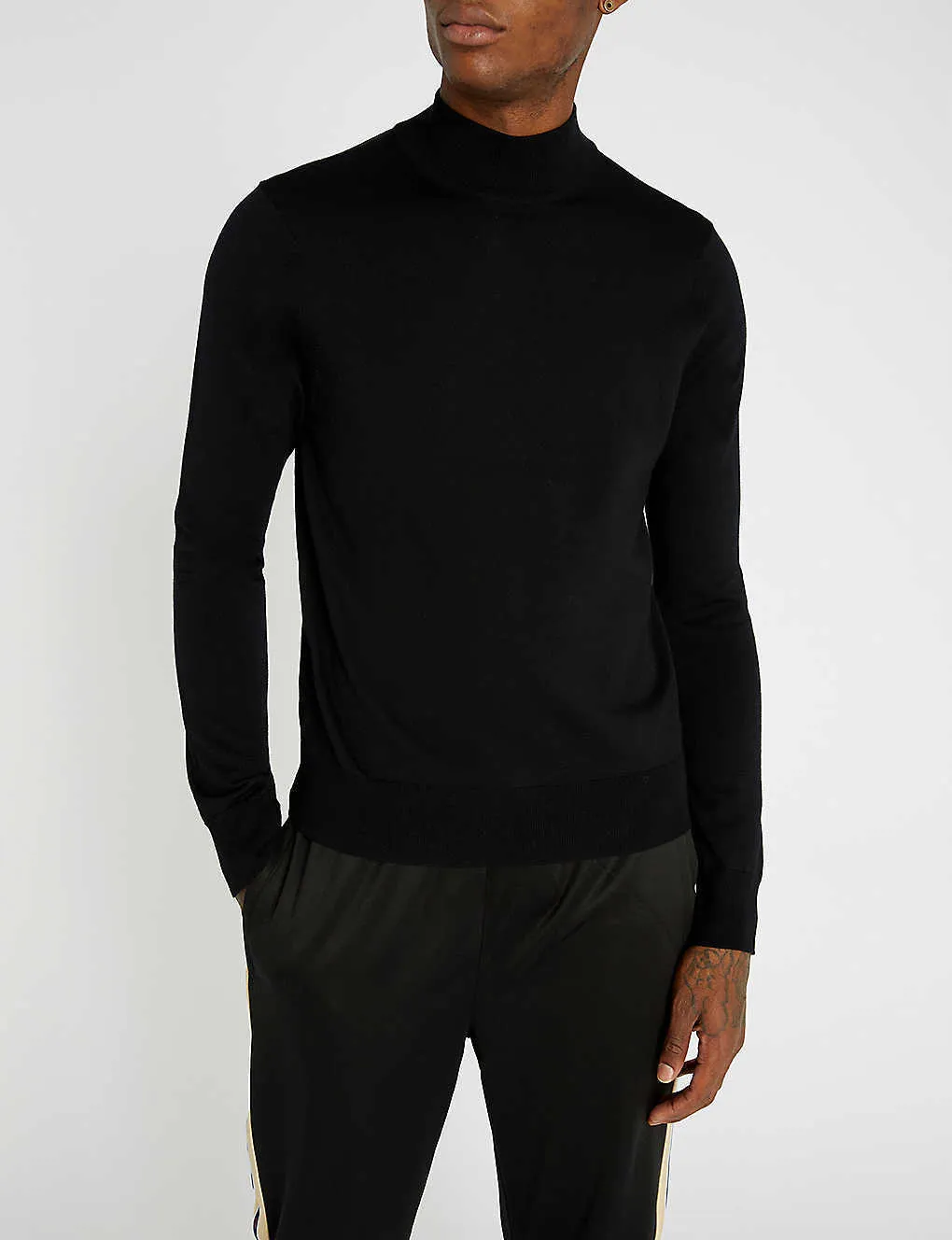 sandro  |Wool Long Sleeves Plain Sweaters