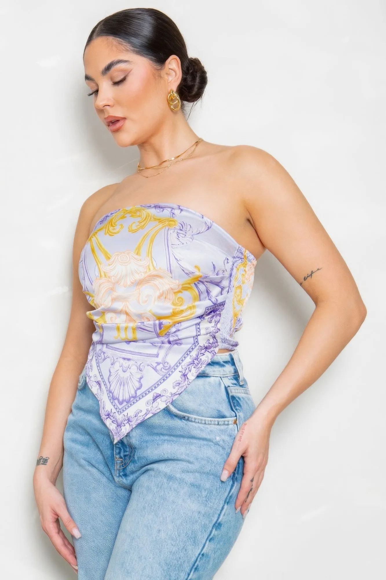 Satin Effect Bandana Top