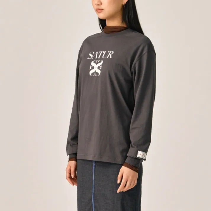 SATUR  |Unisex Street Style Long Sleeves Plain Cotton