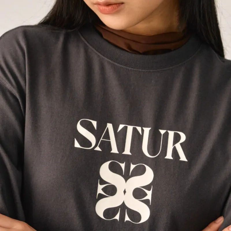 SATUR  |Unisex Street Style Long Sleeves Plain Cotton