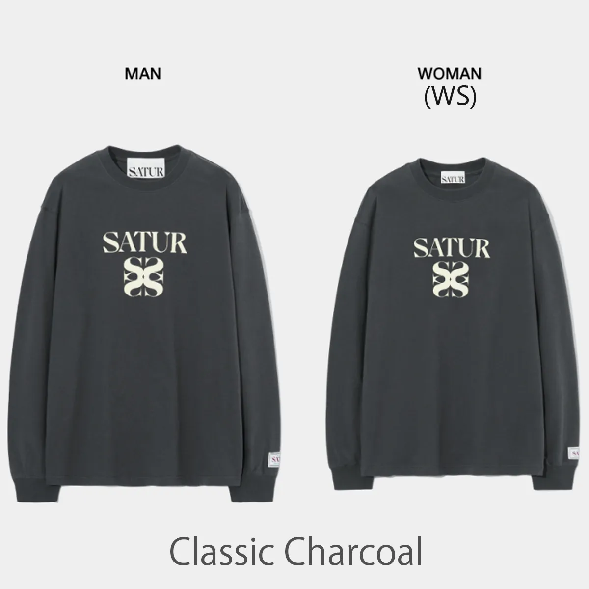 SATUR  |Unisex Street Style Long Sleeves Plain Cotton