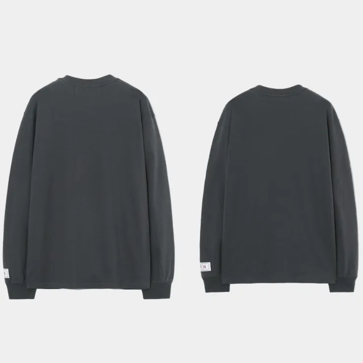 SATUR  |Unisex Street Style Long Sleeves Plain Cotton