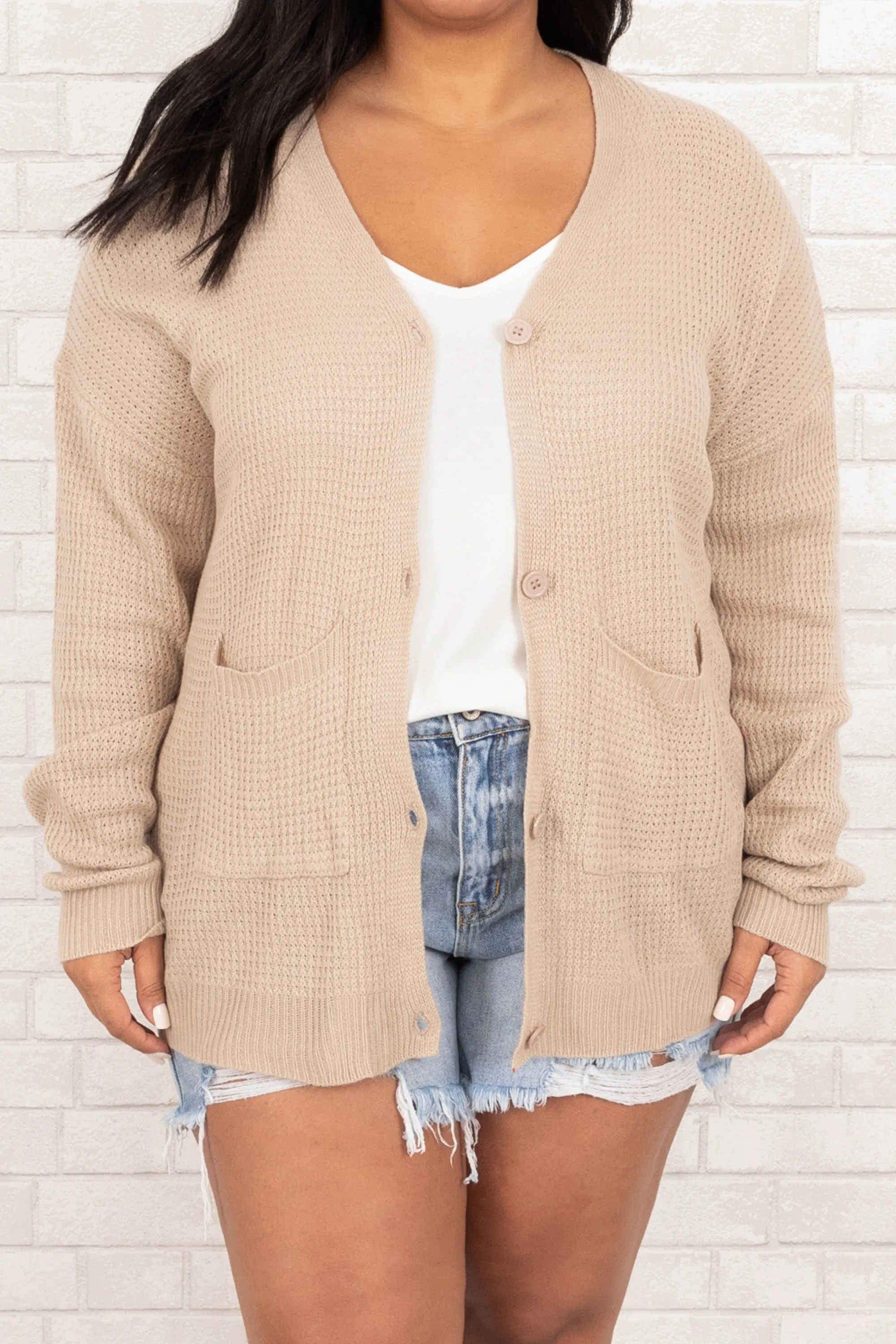 Send Your Message Cardigan, Cream