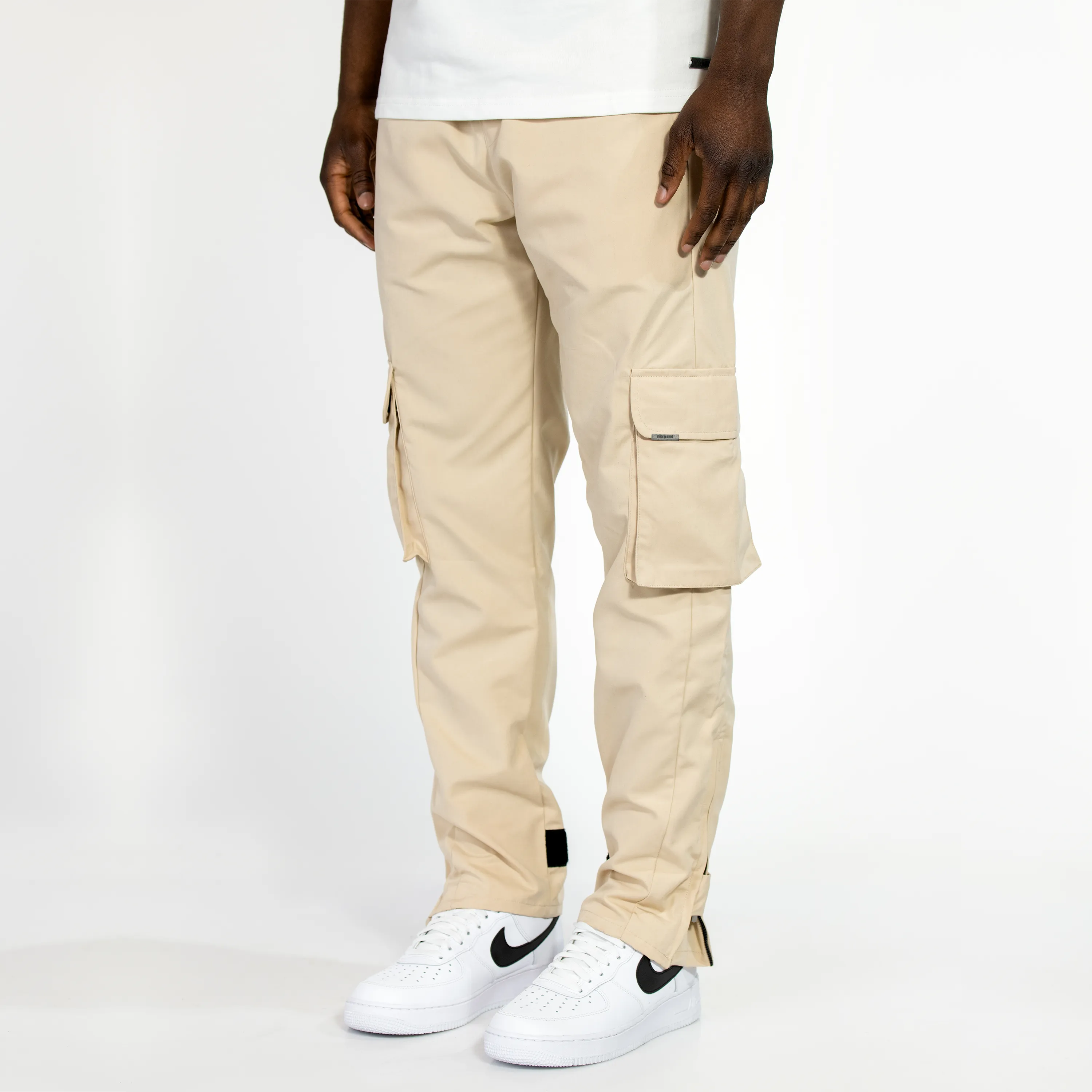 SIDEJEANS CARGO PANTS BEIGE