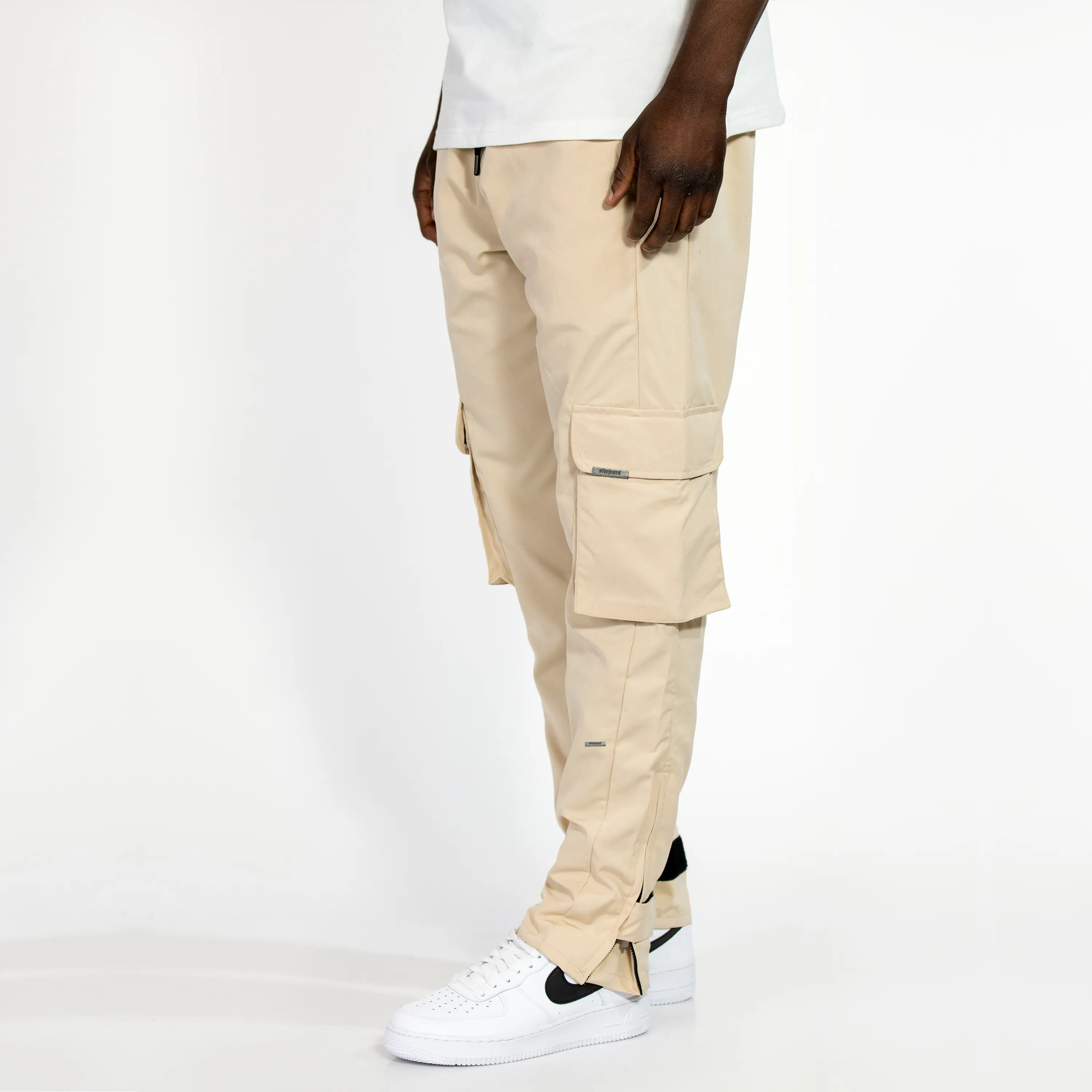 SIDEJEANS CARGO PANTS BEIGE