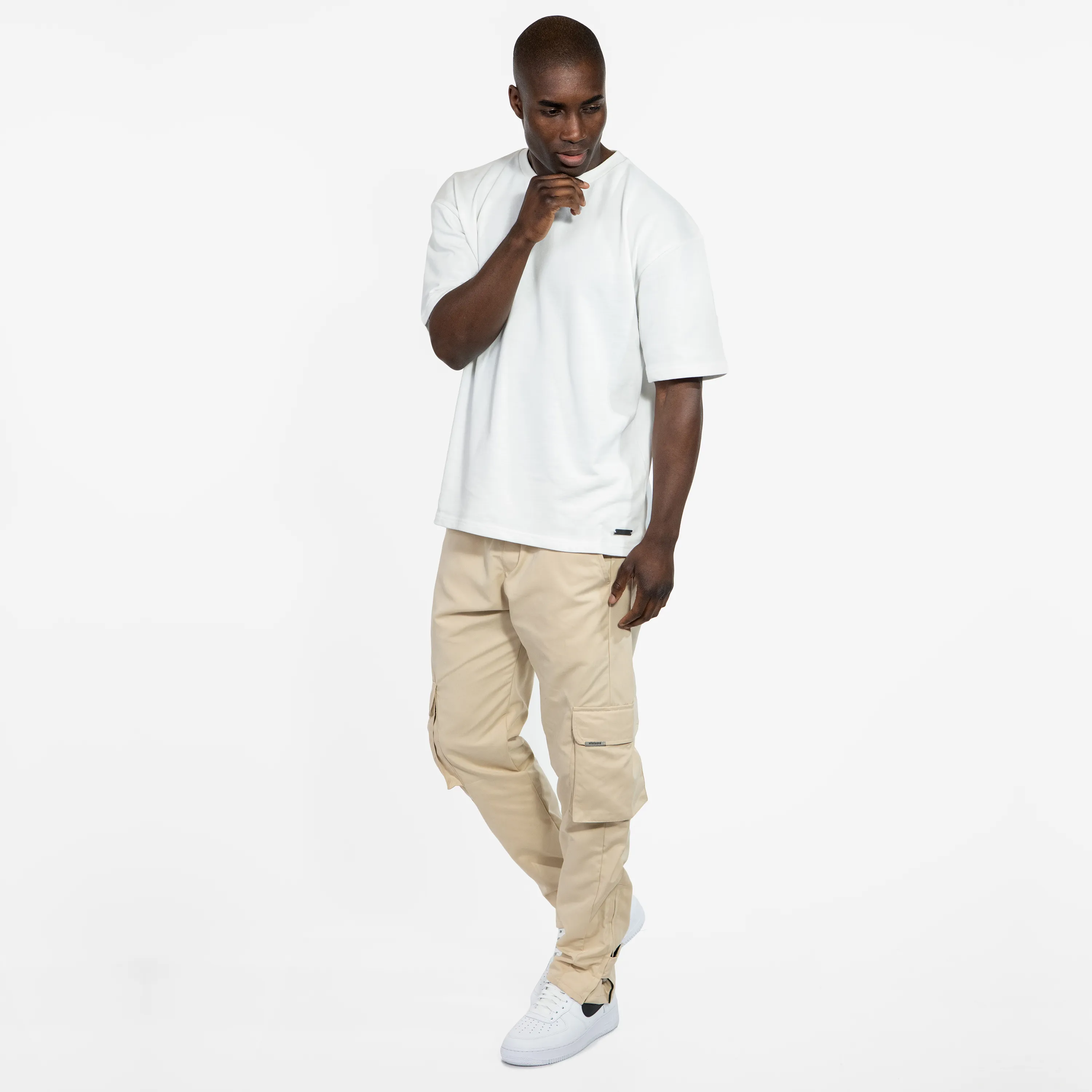 SIDEJEANS CARGO PANTS BEIGE