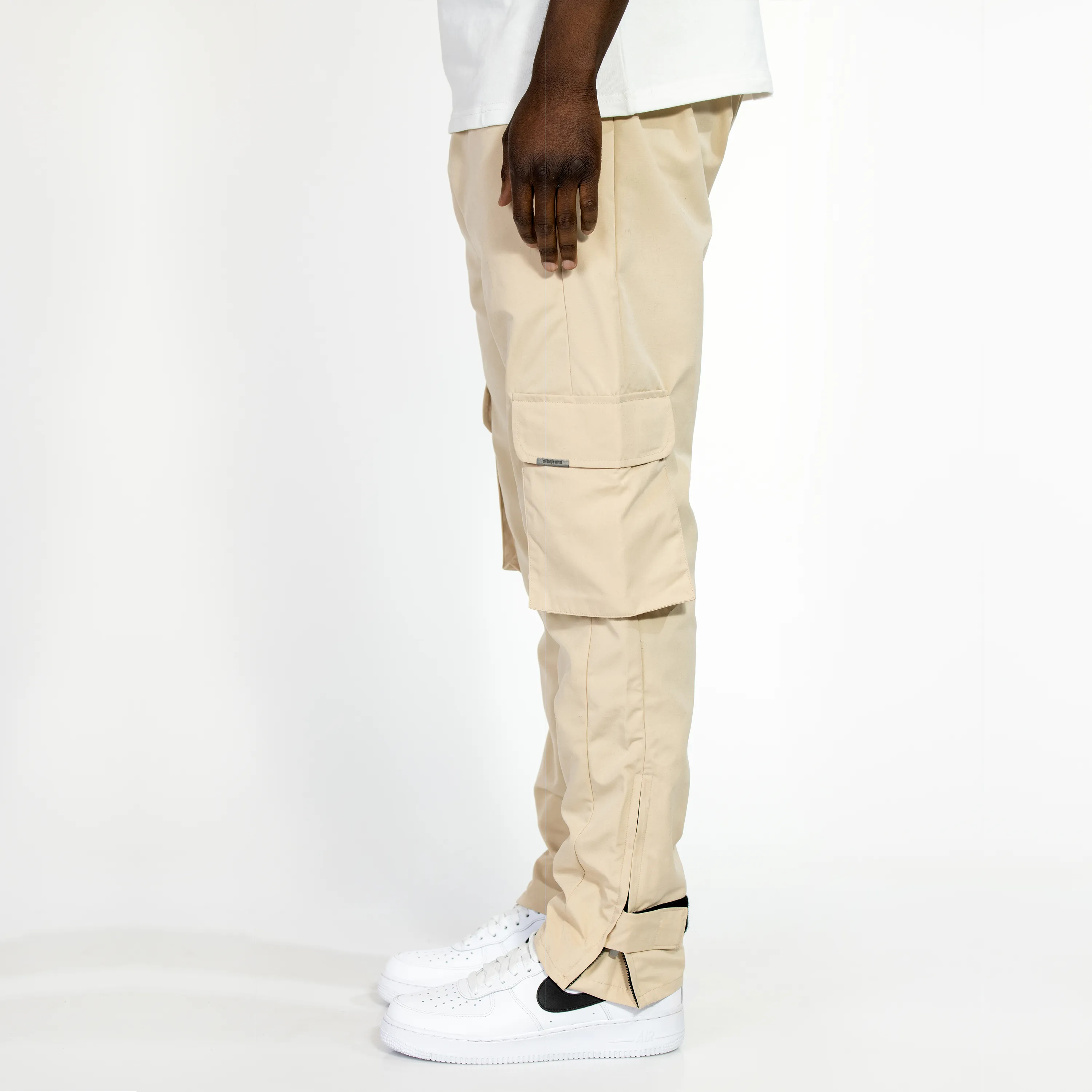 SIDEJEANS CARGO PANTS BEIGE