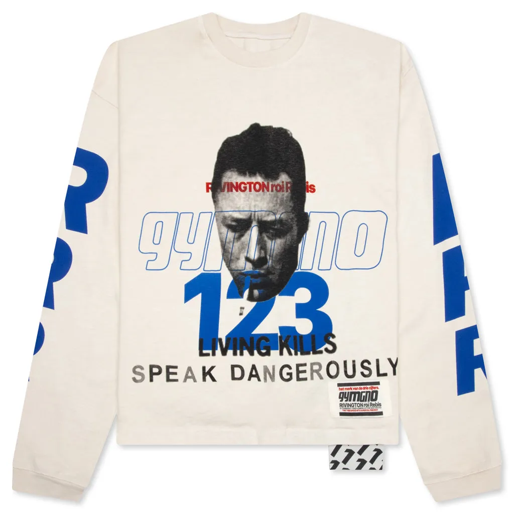 Speak Dangerously L/S Tee - Vintage White