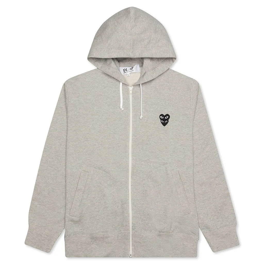 Stacked Heart Hooded Sweatshirt - Grey