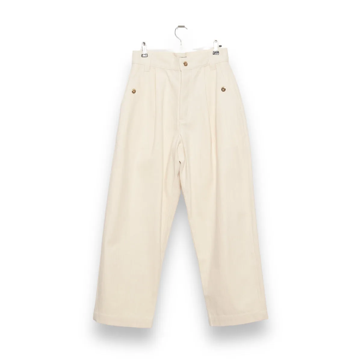 Standardtypes Naval Button Pants offwhite herringbone ST048