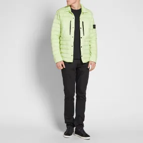 Stone Island Garment Dyed Micro Down Shirt JacketPistacchio