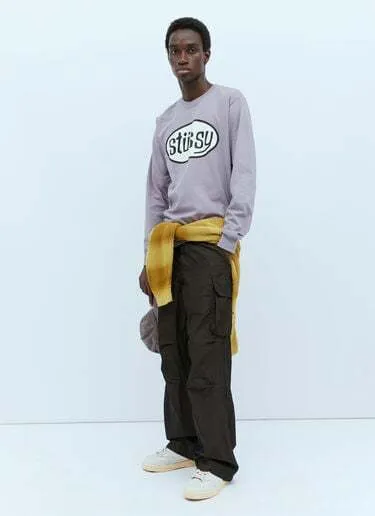 STUSSY  |Crew Neck Street Style Long Sleeves Cotton