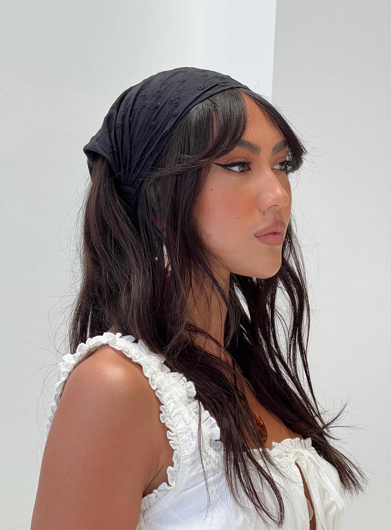 The Amalfi Anglais Headband Black