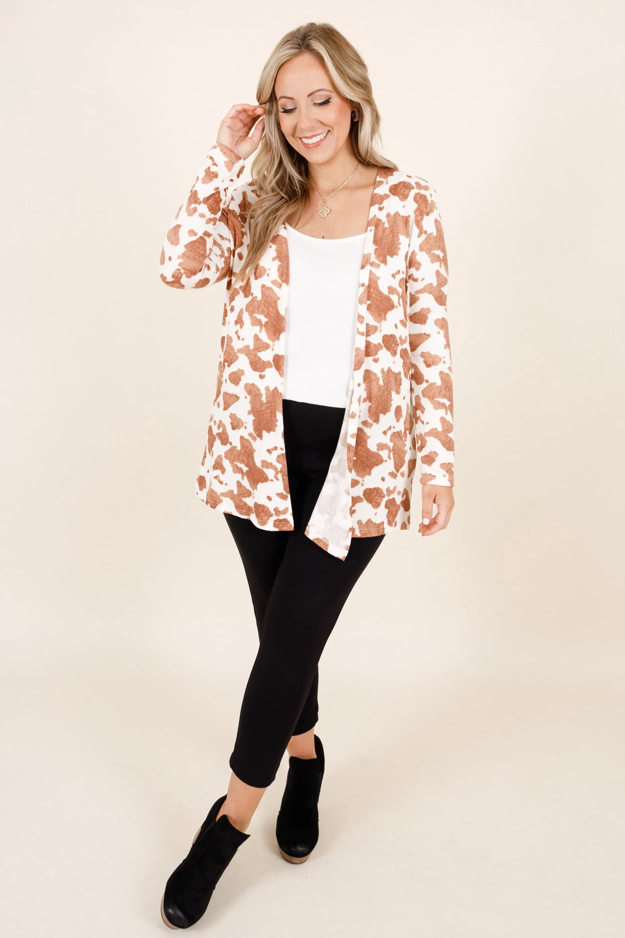 The Rustic Revival Cardigan, Brown