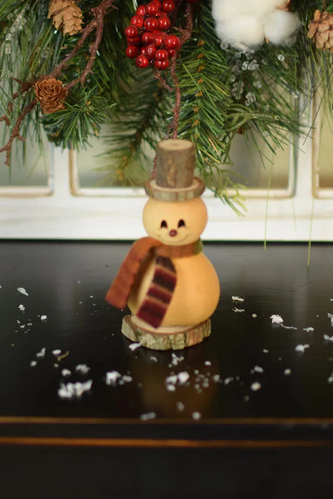 Tiny Winter Friends Gourd Natural Snowman