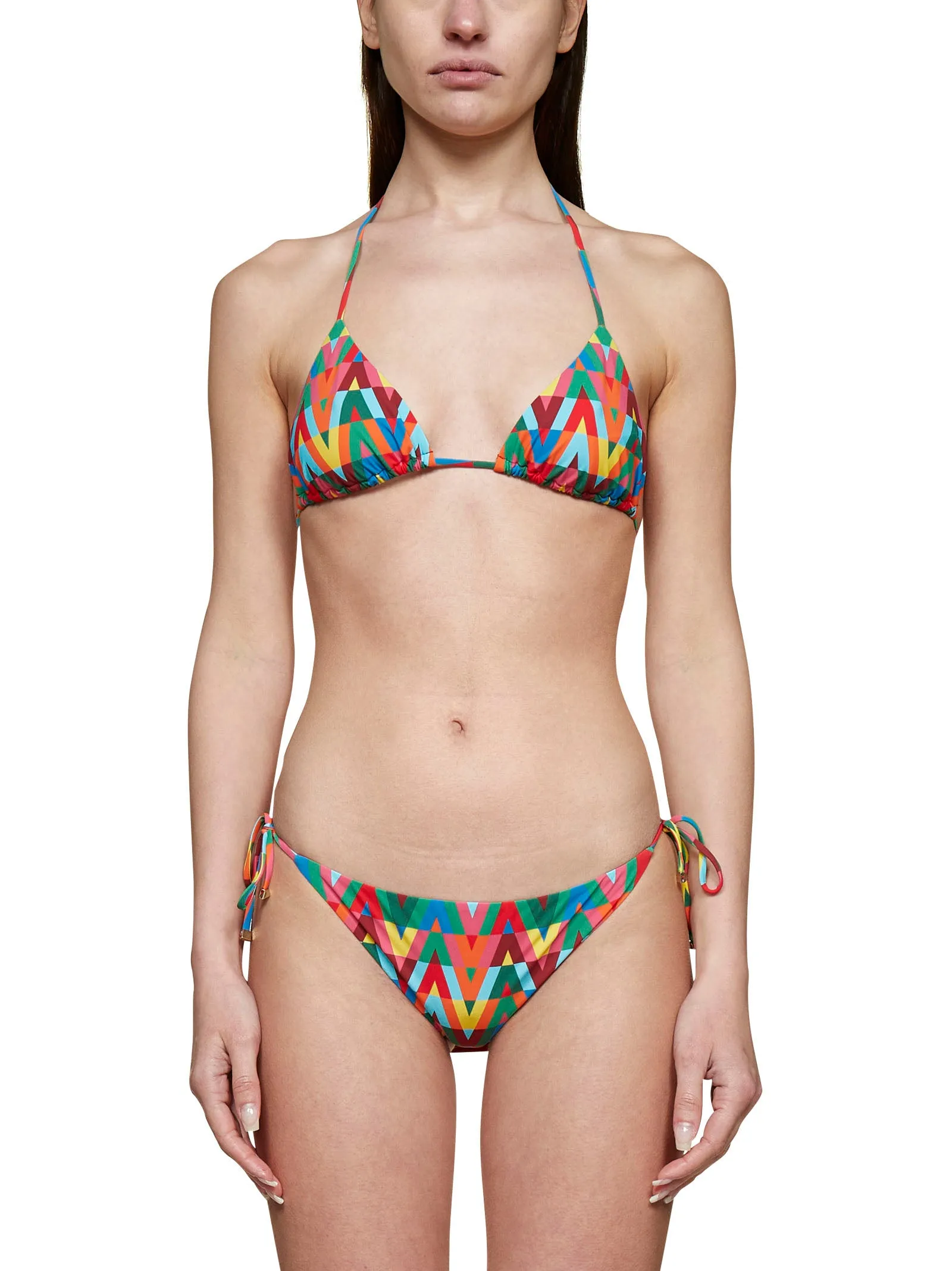 Valentino All-Over Optical V Printed Bikini Set