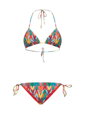 Valentino All-Over Optical V Printed Bikini Set