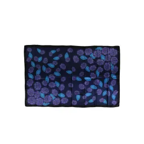 Versace Blue and Violet Silk Flower Pattern Scarf - '10s