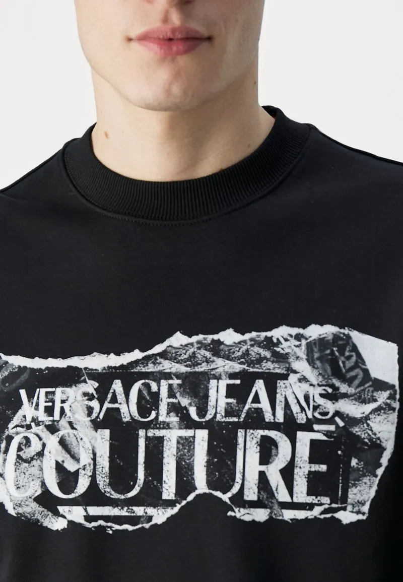 VERSACE JEANS  |Crew Neck Pullovers Unisex Street Style Long Sleeves Plain