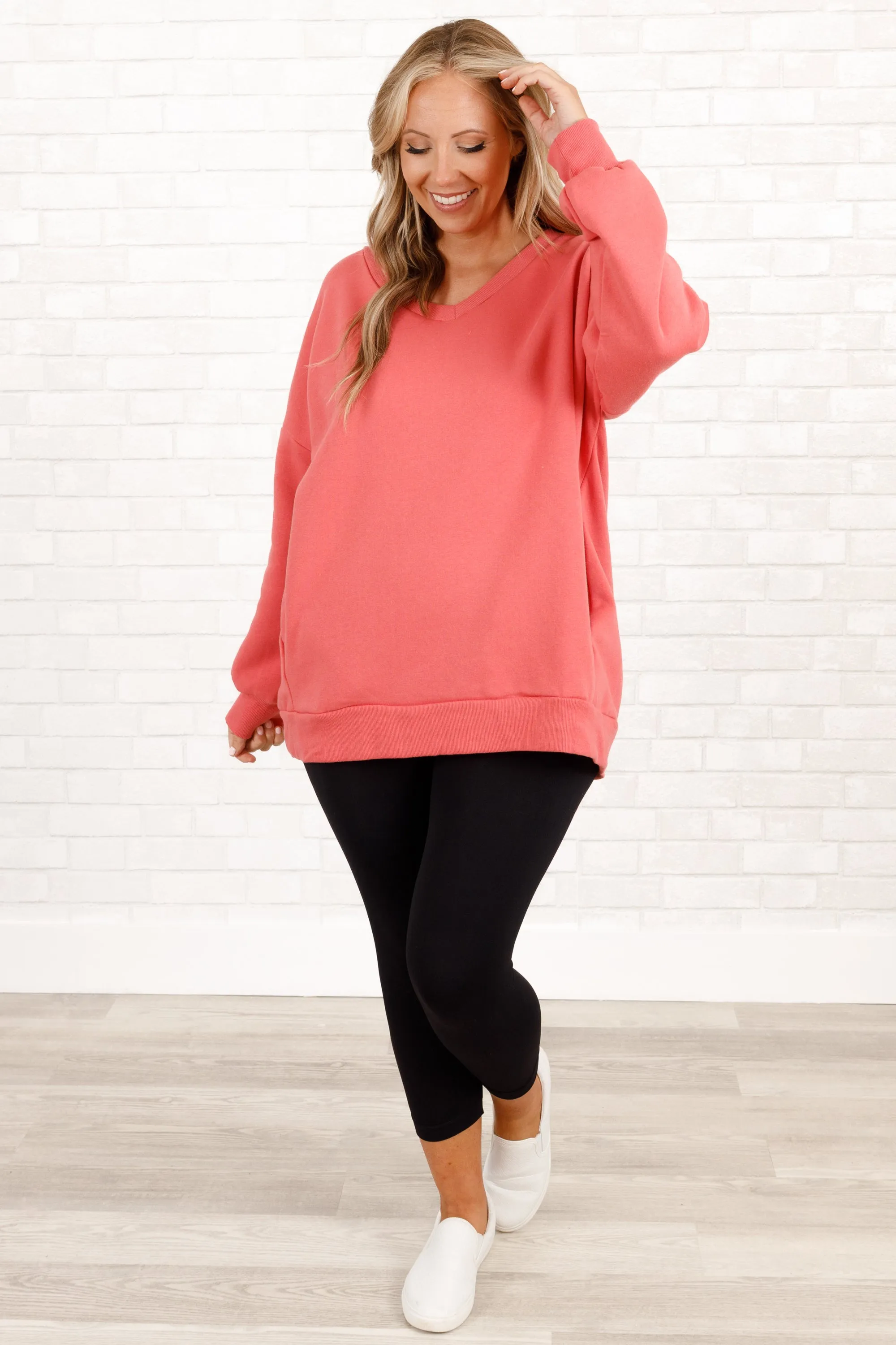 Very Special Sweatshirt, Deep Coral