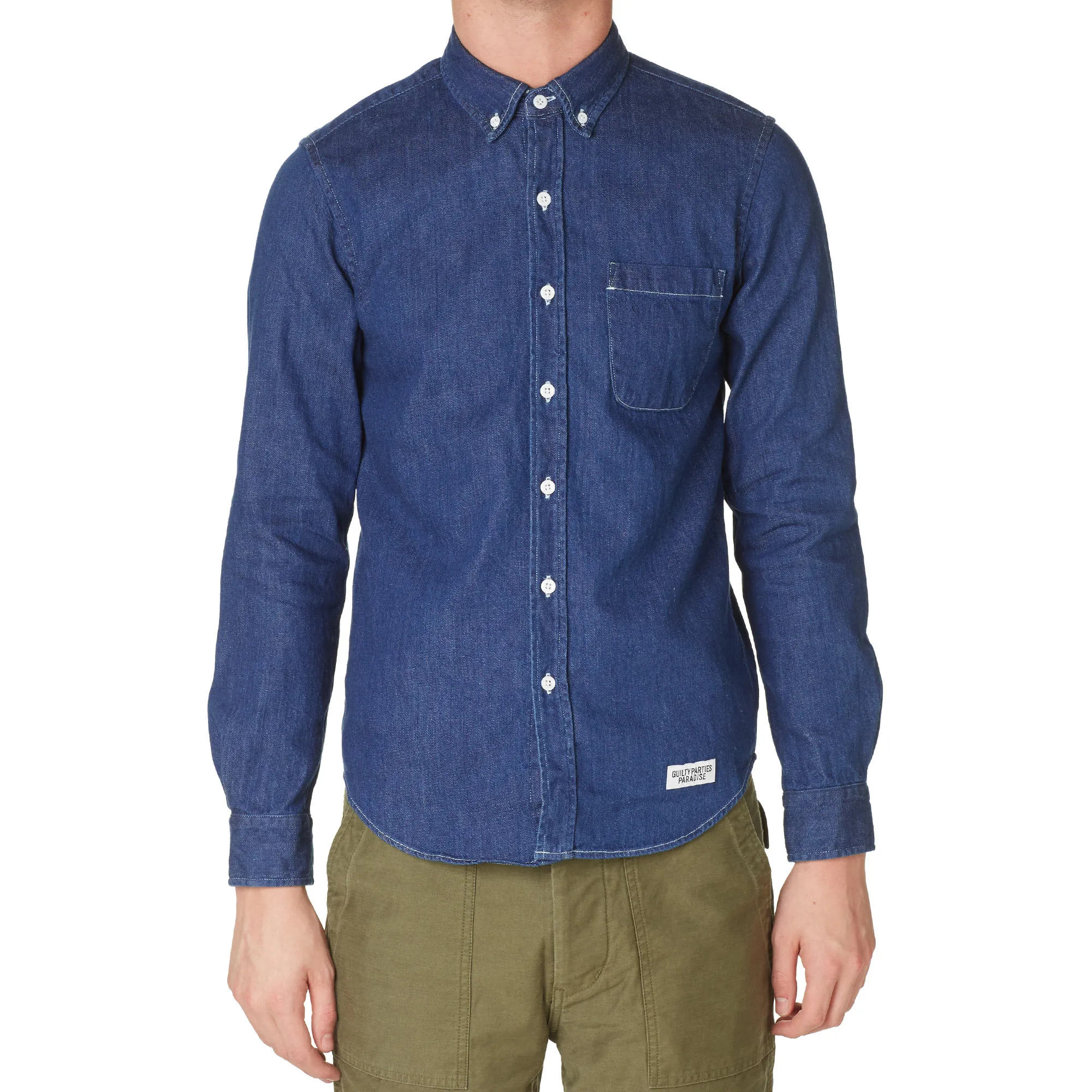 Wacko Maria Button Down Type 1 Denim ShirtBlue