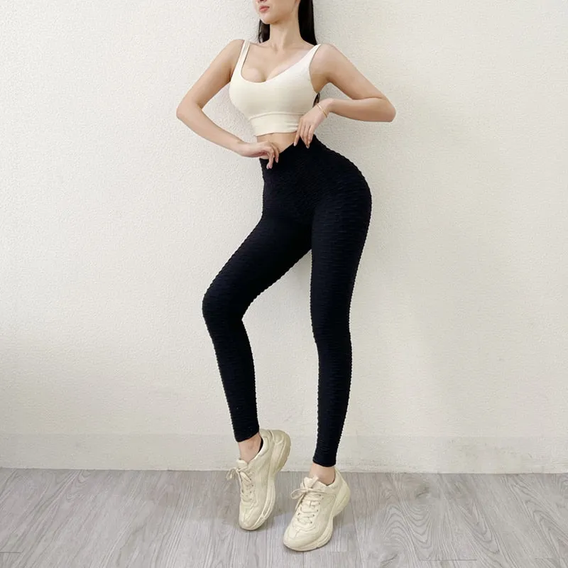 Women's Seamless High Waist Ankle-Length Yoga Fitness Leggings