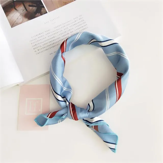 Women's Square All Match Scarf Elegant Floral Summer Head Hair Neckerchief