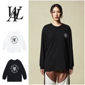 WOOALONG  |Unisex Street Style Long Sleeves Plain Long Sleeve T-shirt