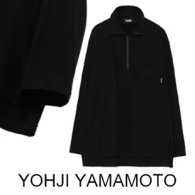 Yohji Yamamoto  |Unisex Street Style Long Sleeves Plain Cotton