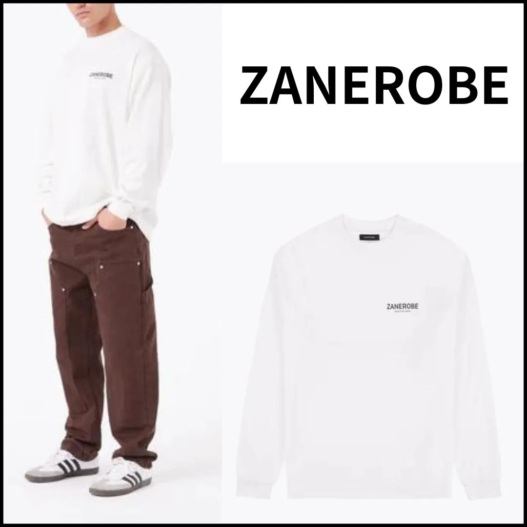 ZANEROBE  |Unisex Street Style Long Sleeves Plain Cotton Oversized