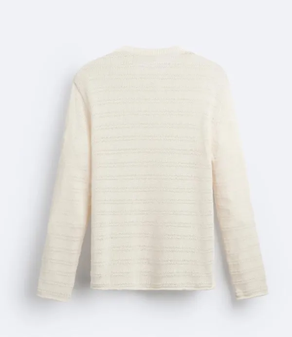 ZARA  |Long Sleeves Plain Cotton Sweaters